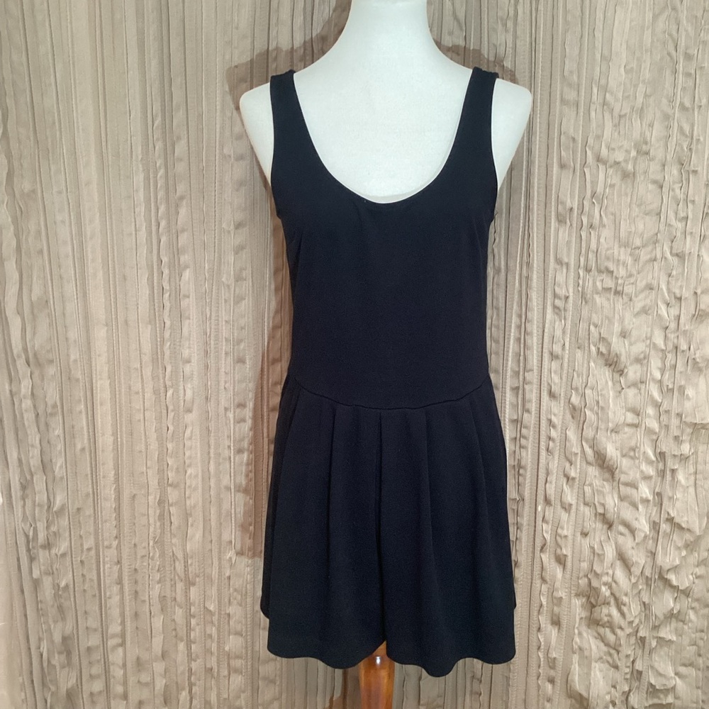 Old Navy Black Romper, scoop neck and back, Medium